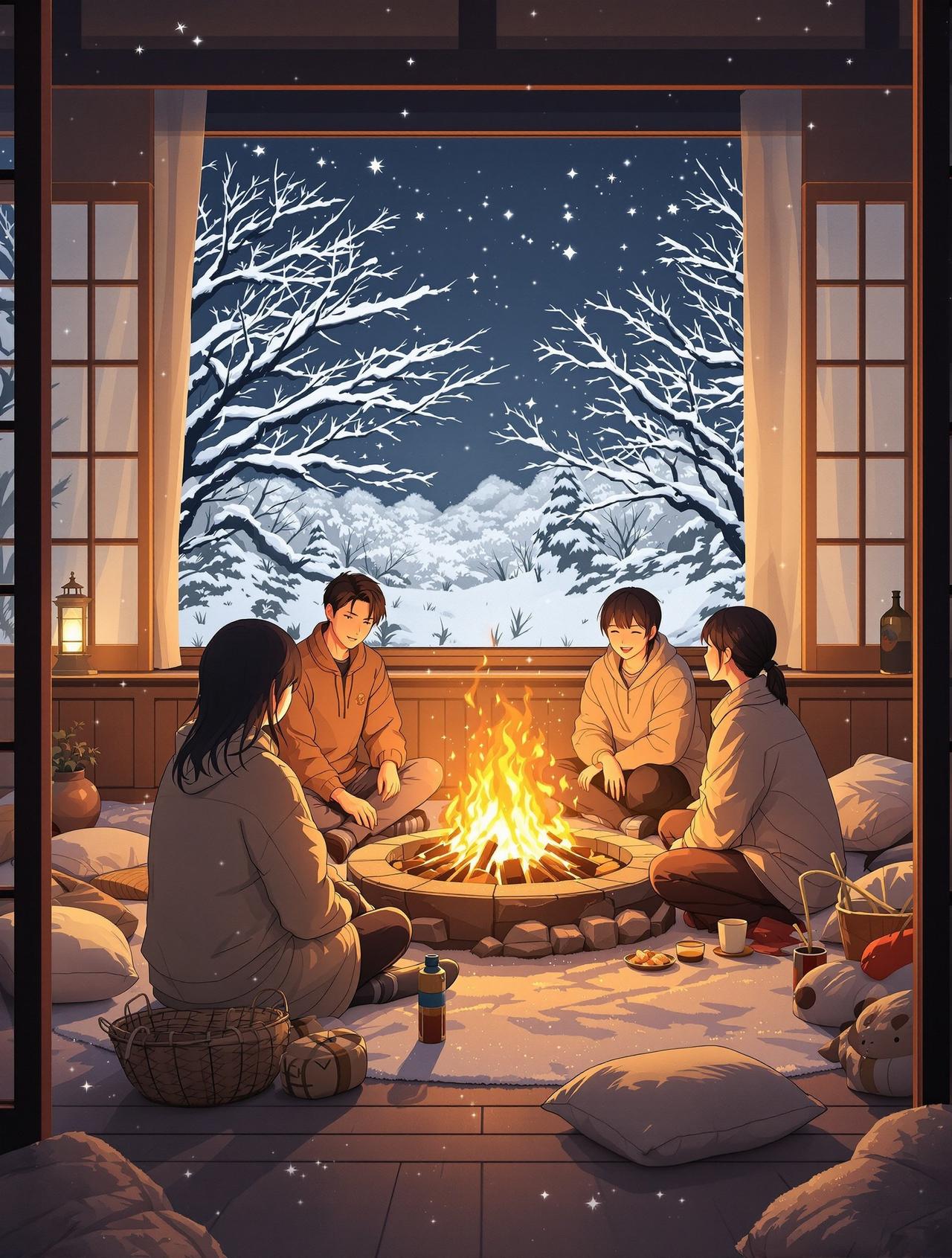黄豆短剧 围炉夜话 - 冬夜温暖物语，友谊物语治愈短剧推荐